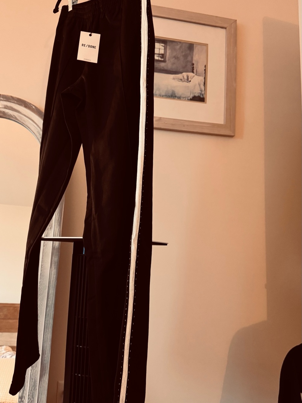 Re/Done Black Slim Tapered Sweatpants